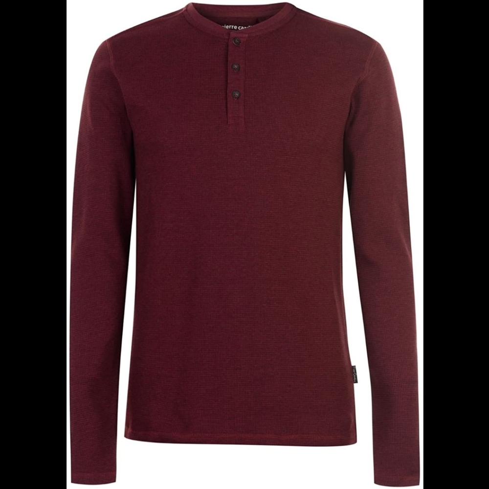 Pierre Cardin Mens Grandad Long Sleeve Large